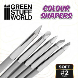 Silikónové štetce, sochárske štetce - veľkosť 2 (Colour Shapers Brushes SIZE 2 - WHITE SOFT) 